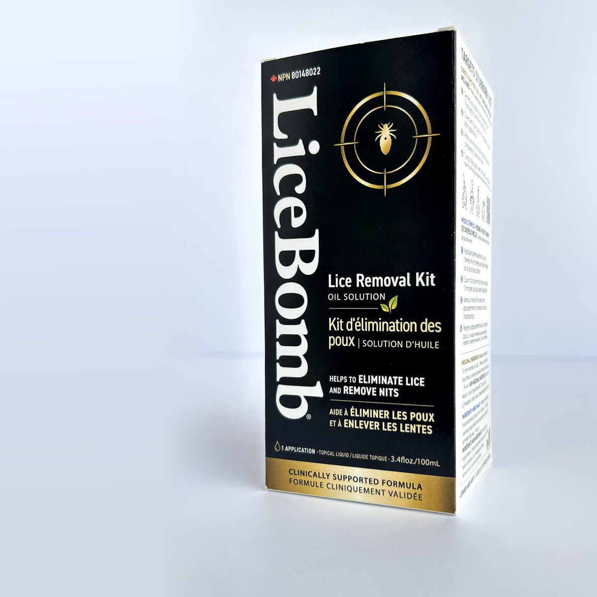 LiceBomb head lice treatment and removal kit box